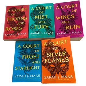 A Court of Thorns and Roses Series by Sarah J. Maas Books 1-5 Fairy Fant…